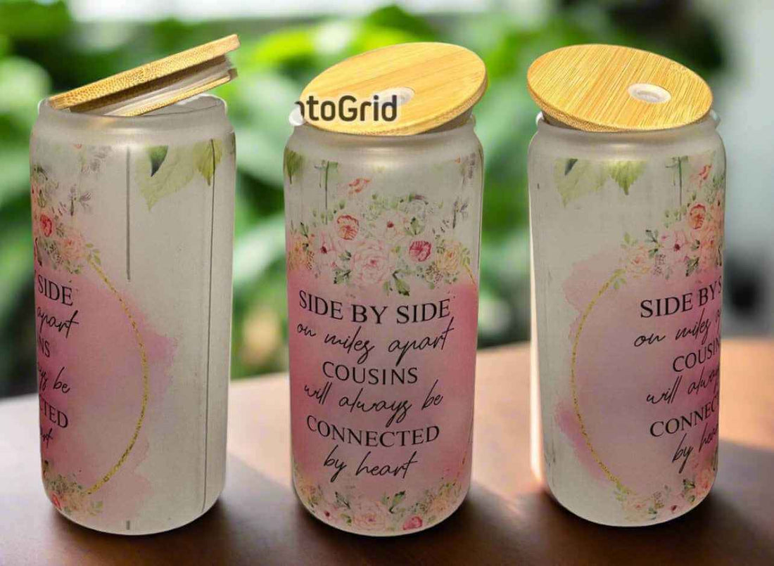 18 oz Frosted White Glass Tumbler