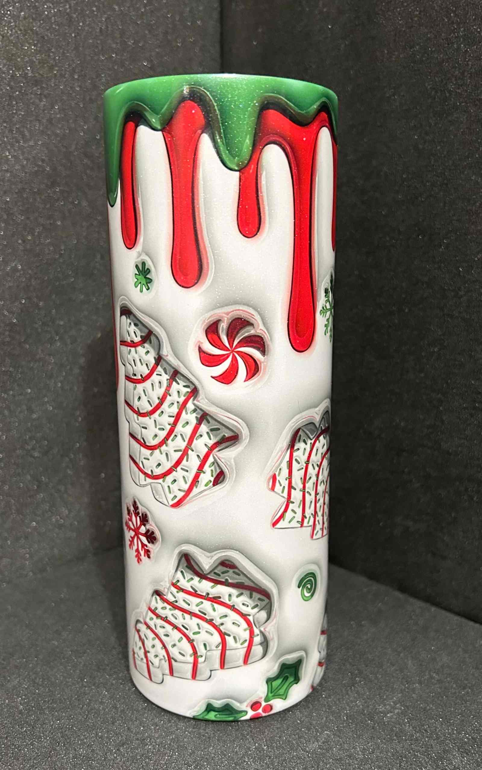 20 oz Skinny Glitter Tumbler-Custom Designing Available