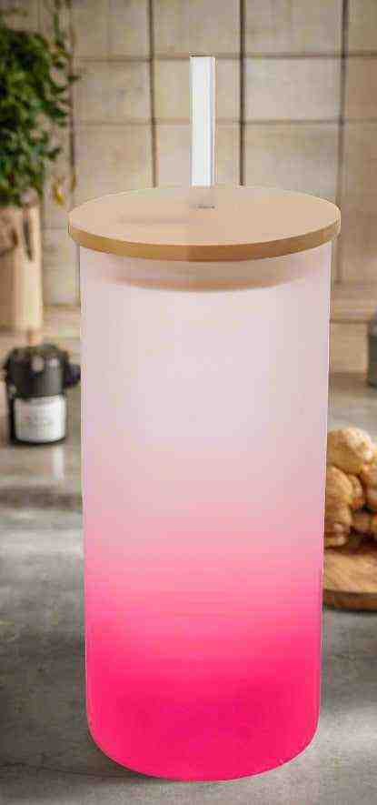 18 oz Frosted Glass Tumbler-Custom Designing Available
