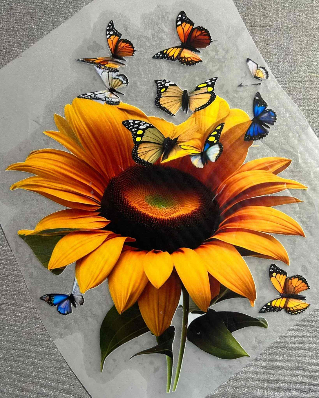 Intricate flower designs with butterflies enhancing home decor.