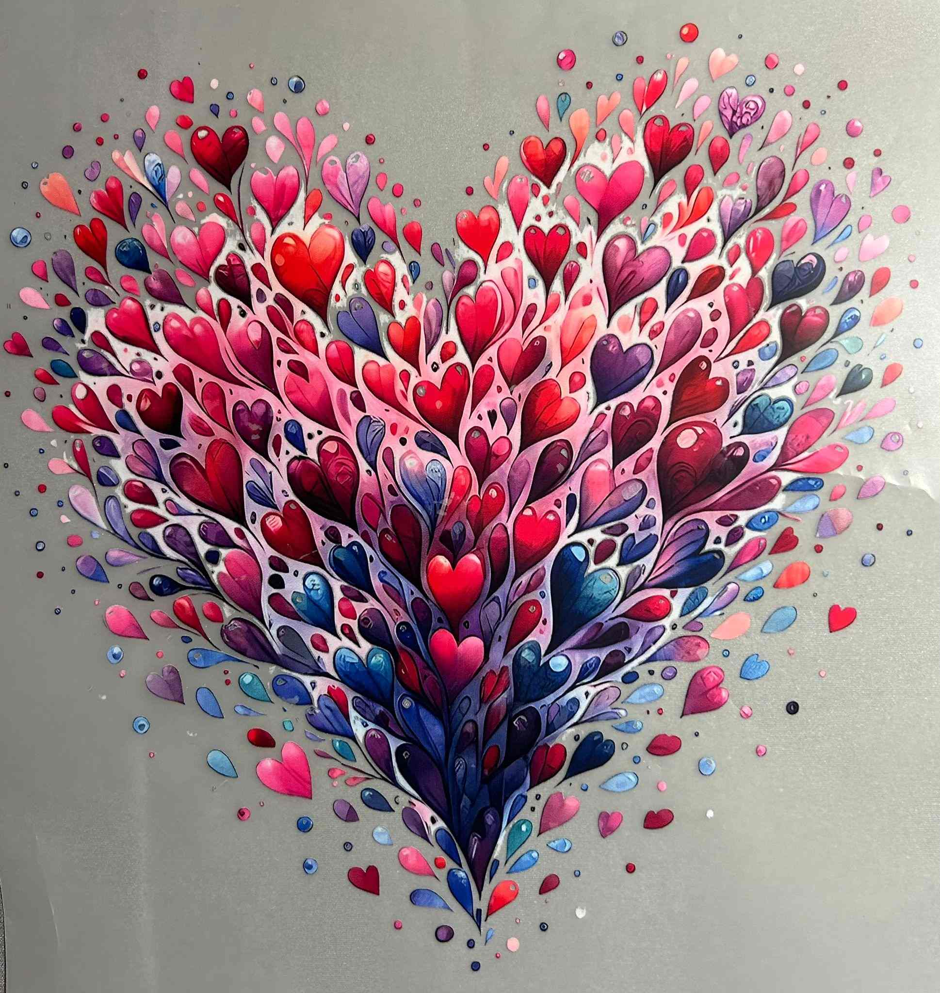 Elegant heart-shaped accessory design with vibrant colors and intricate details.