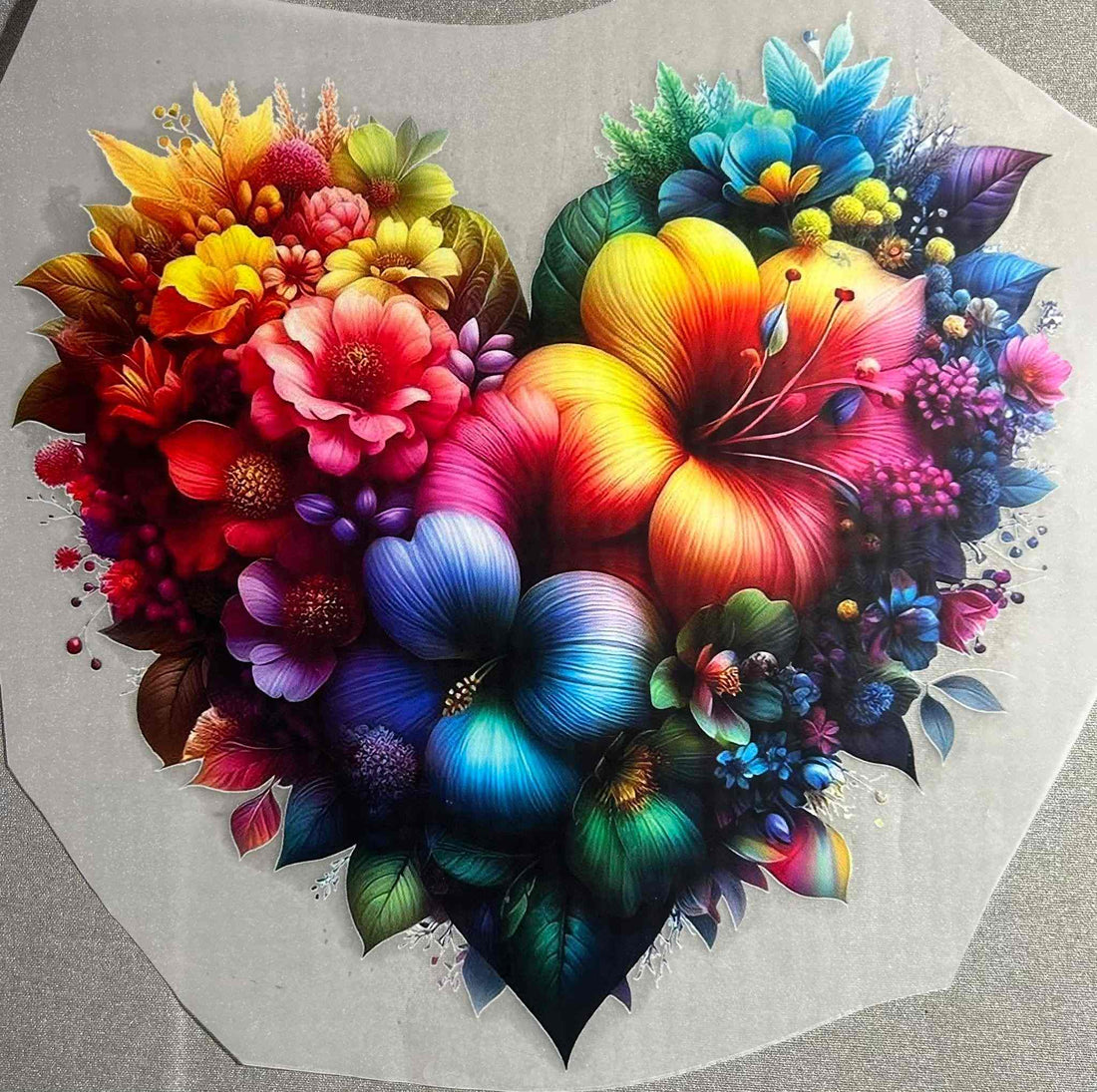 Elegant heart-shaped accessory with vibrant floral heart design, perfect for adding charm and expressing love. Kids Design