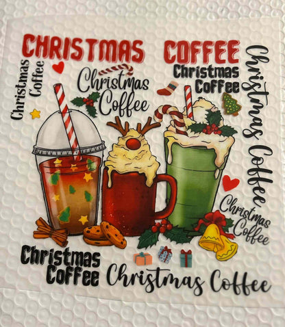 Holiday &amp; season design featuring festive Christmas coffee graphics.