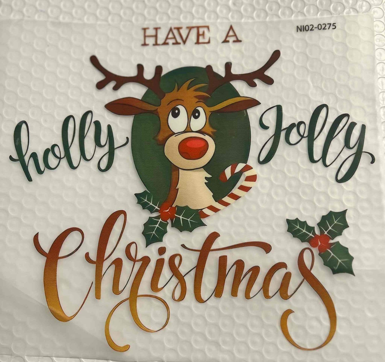 Holiday &amp; season design featuring a festive reindeer with &quot;Have a holly jolly Christmas&quot; text.