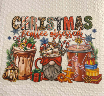 Holiday &amp; season design featuring colorful Christmas and coffee-themed artwork.