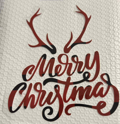 Merry Christmas holiday &amp; season design with antlers.