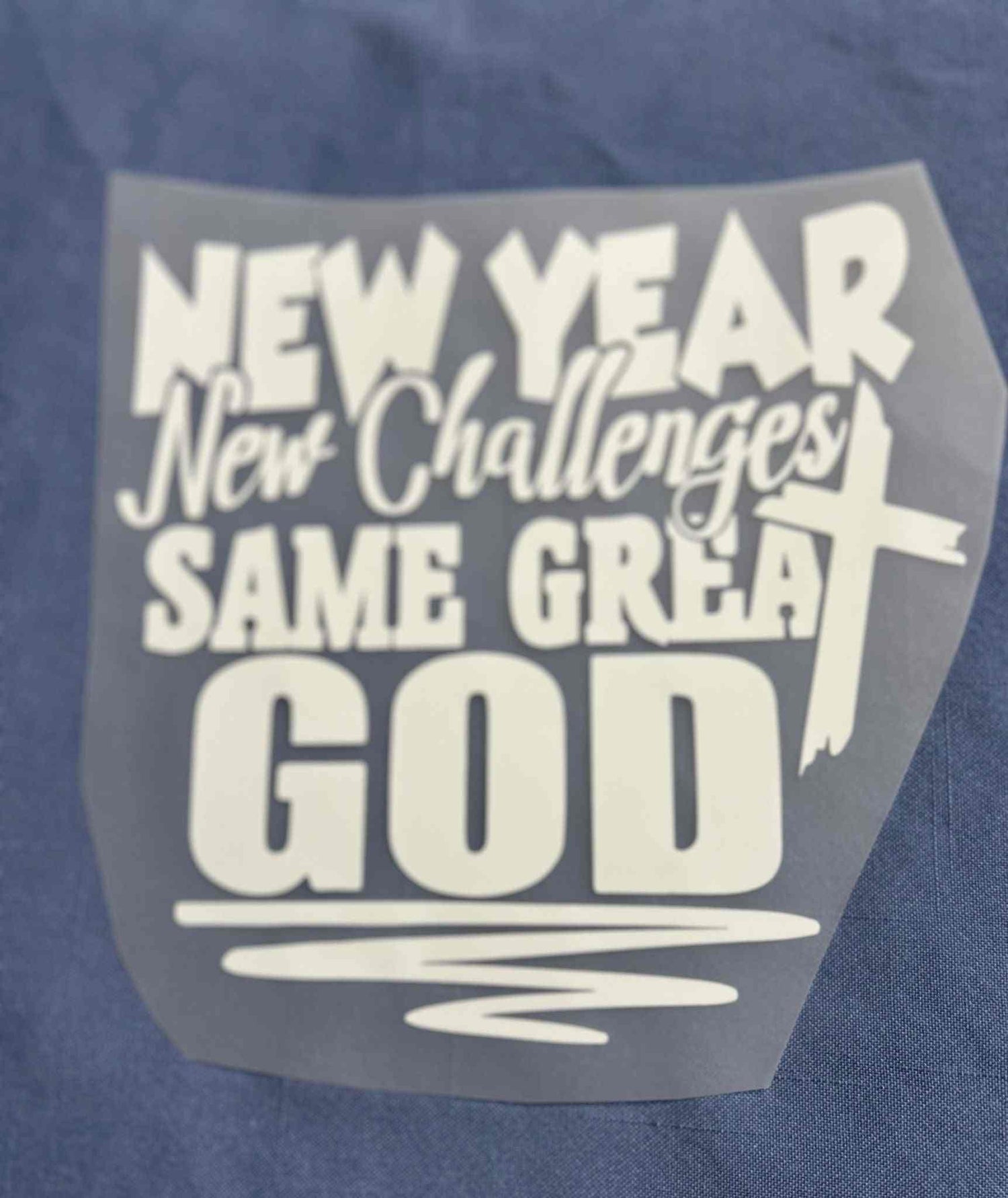 Holiday &amp; Season design decal with New Year message.