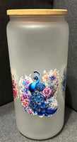 18 oz Frosted Glass Tumbler-Custom Designing Available