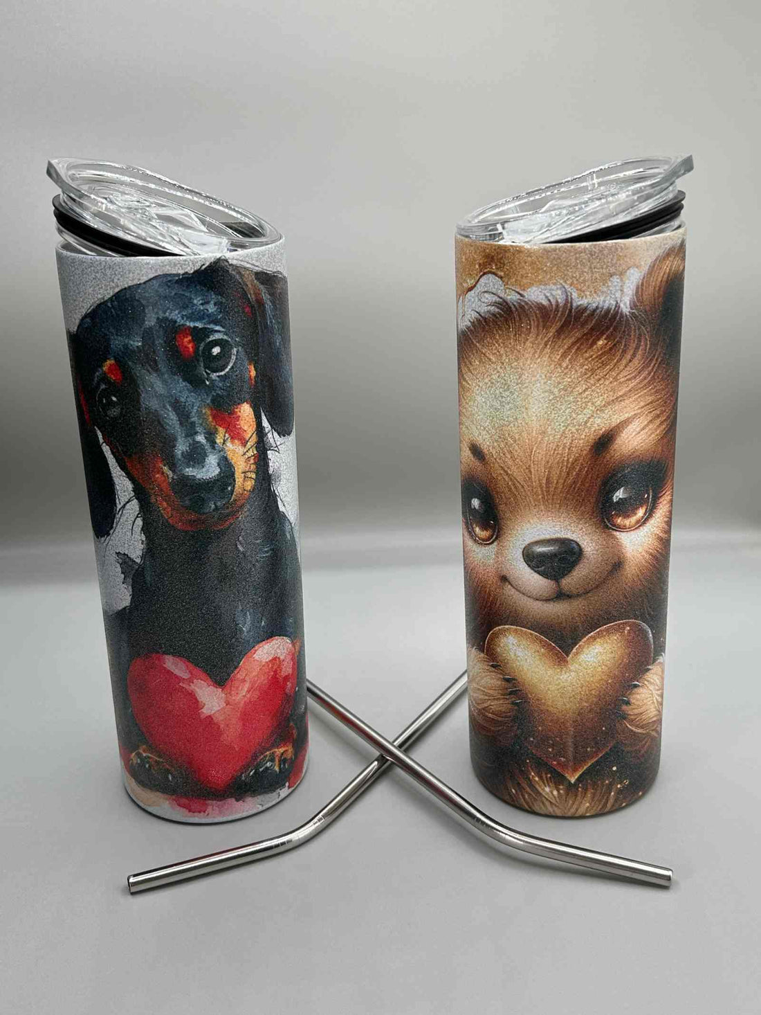 20 oz Skinny Glitter Tumbler-Custom Designing Available