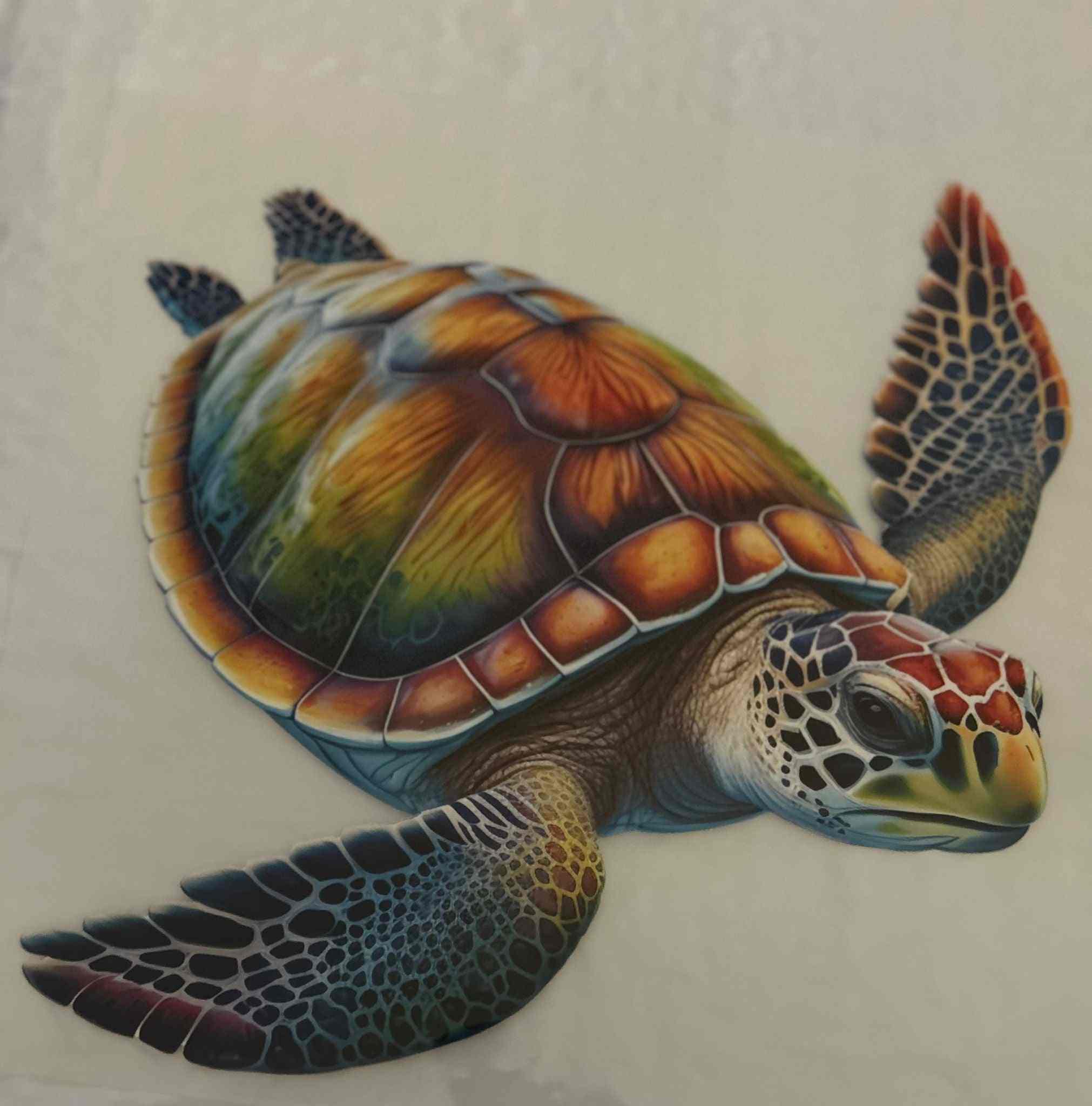 Colorful turtle animal design with intricate patterns.