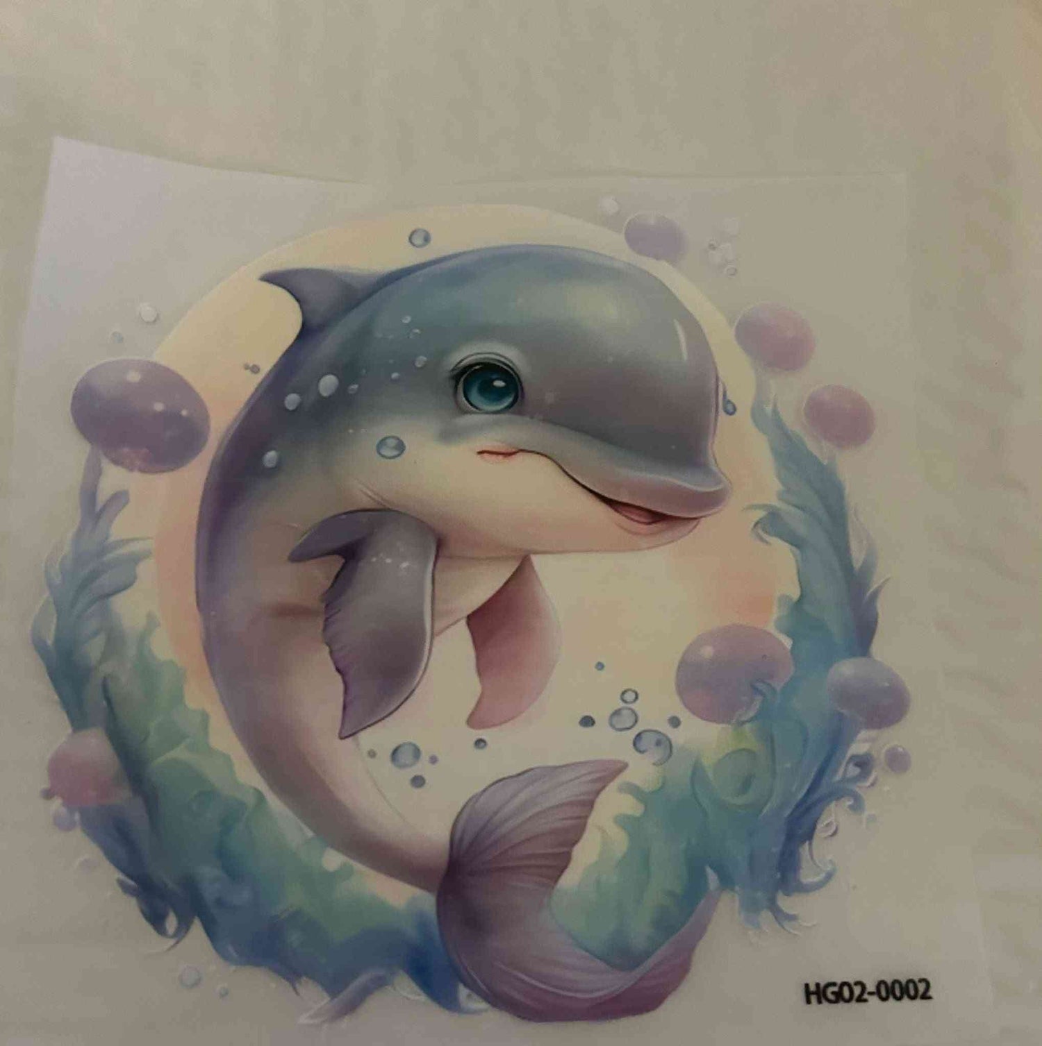 Cute dolphin animal design illustration with intricate aquatic details.