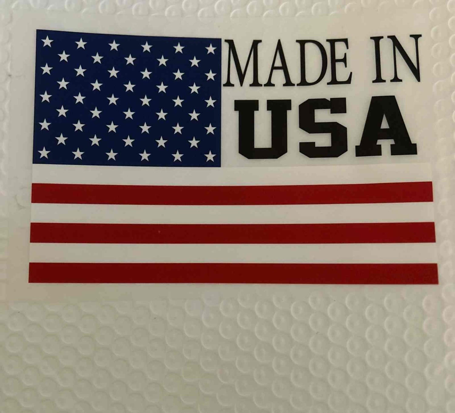 USA flag with &quot;Made in USA&quot; text, part of Patriotic Design collection.